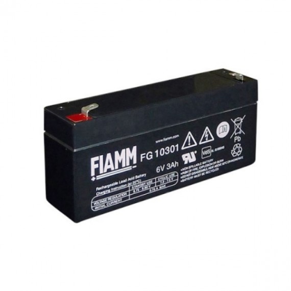 BATTERIA RICARICABILE PIOMBO 6V 3AH FIAMM