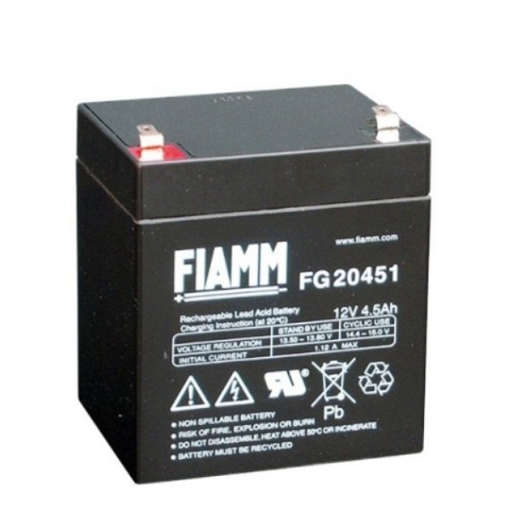BATTERIA RICARICABILE PIOMBO 12V 4.5AH FIAMM