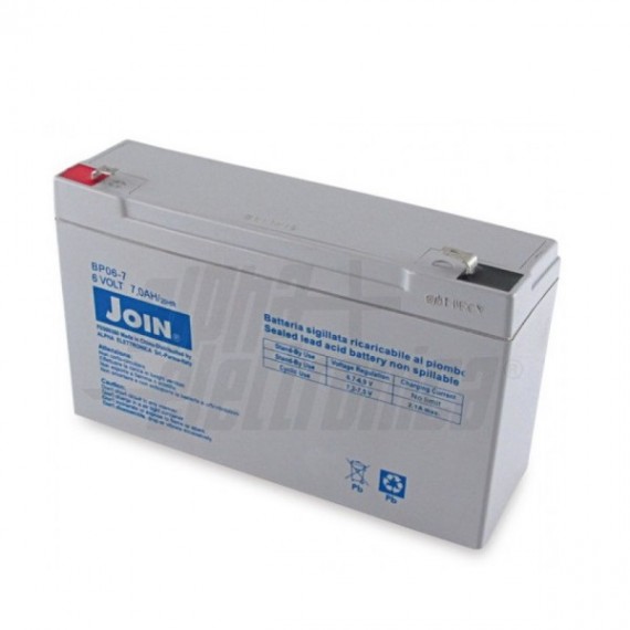 BATTERIA PIOMBO 6V 7A CON FASTON