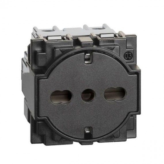 L.NOW - PRESA FLAT 16A STD GER-ITA NERA