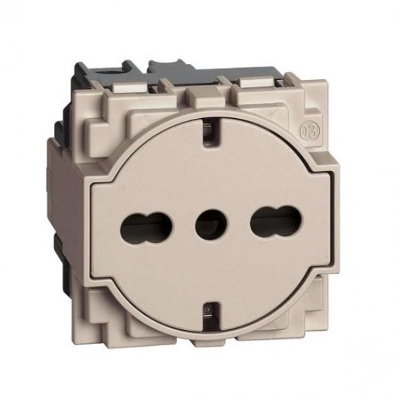 L.NOW - PRESA FLAT 16A STD GER-ITA SABBIA