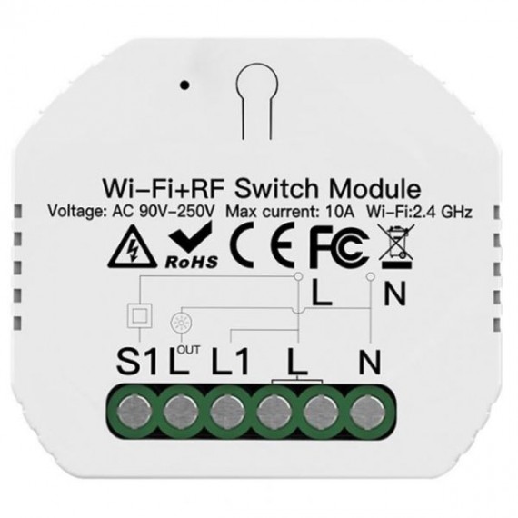 RELE CONTROLLO LUCI TUYA 1 CANALE