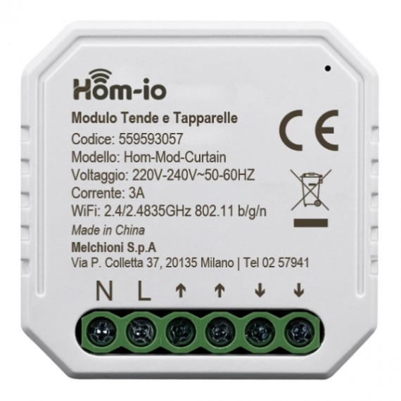 MODULO SWITCH TAPPARELLE-TENDA 3A WIFI HOM-IO
