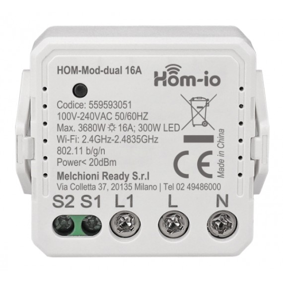 MODULO SWITCH DA INCASSO 16A 1 CH WIFI